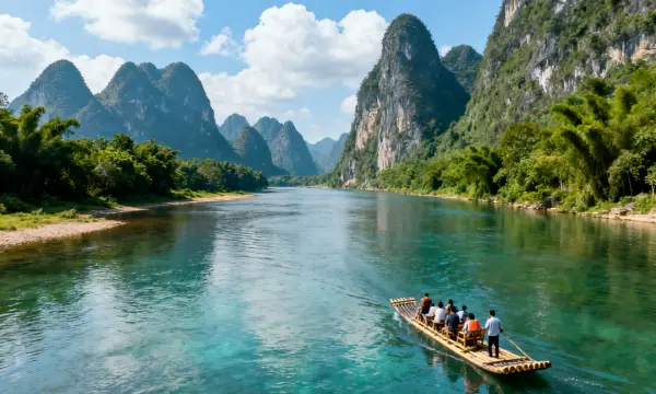 Li River and karst peaks in Guilin, China