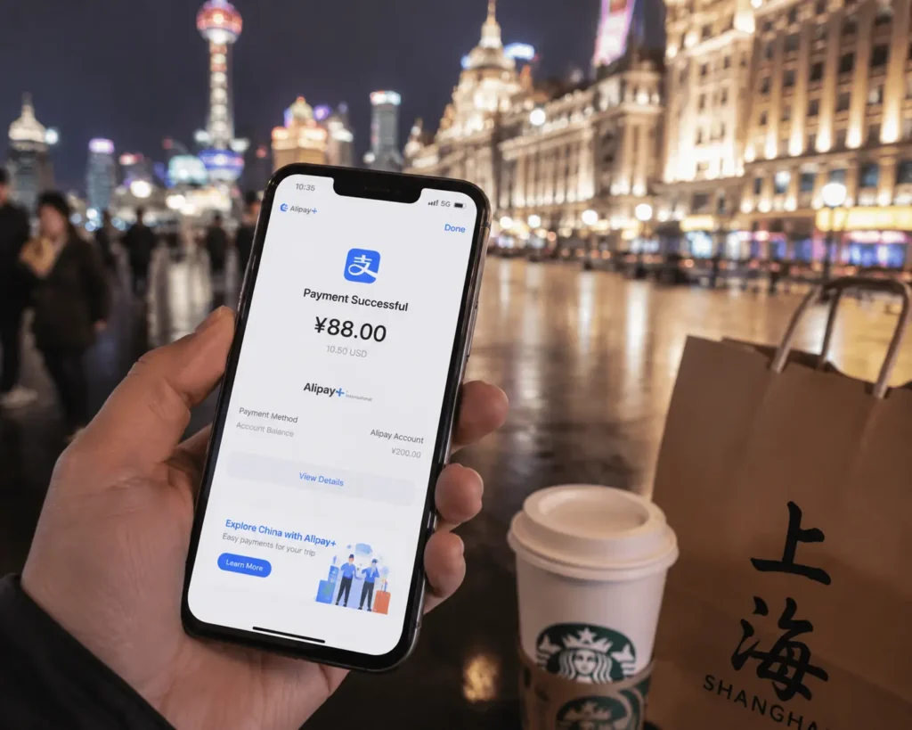 Using Alipay mobile payment during a china family vacation