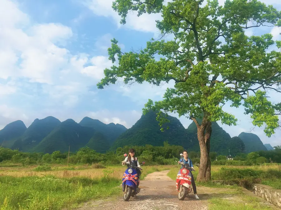 Yangshuo countryside e-bike karst mountains China itinerary 21 days