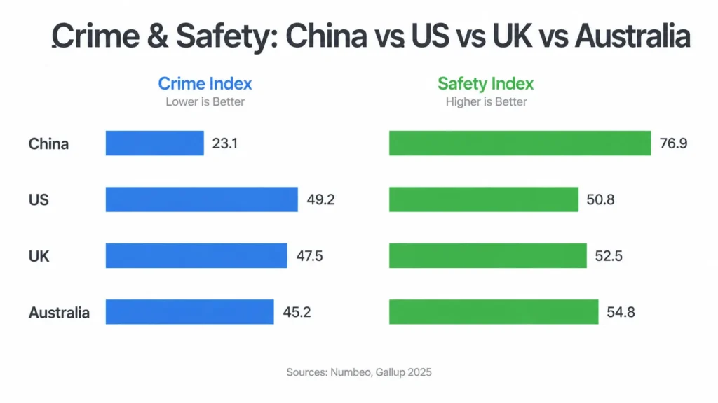 is china safe crime safety index comparison chart