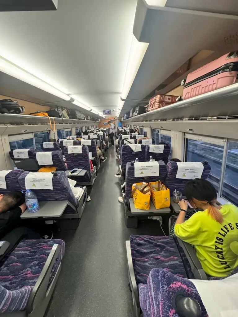 China high-speed rail second class seat, the one train for your 5-day China trip