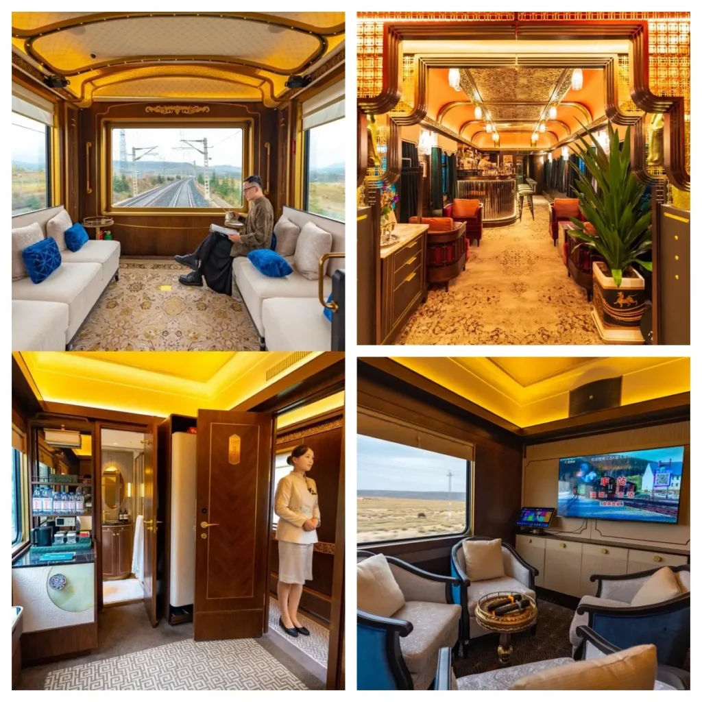 China Silk Road luxury train cabin interior