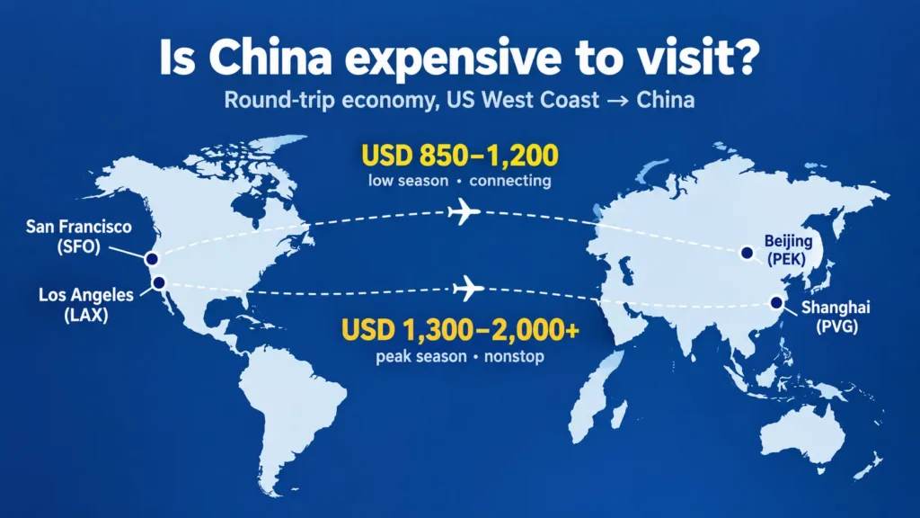 Is China expensive to visit Flights from USA price range