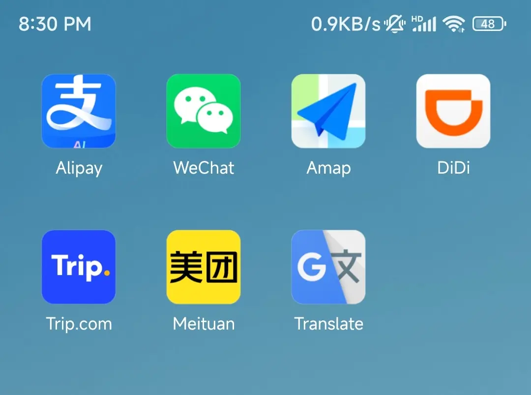 Must-have apps for China travel checklist by category