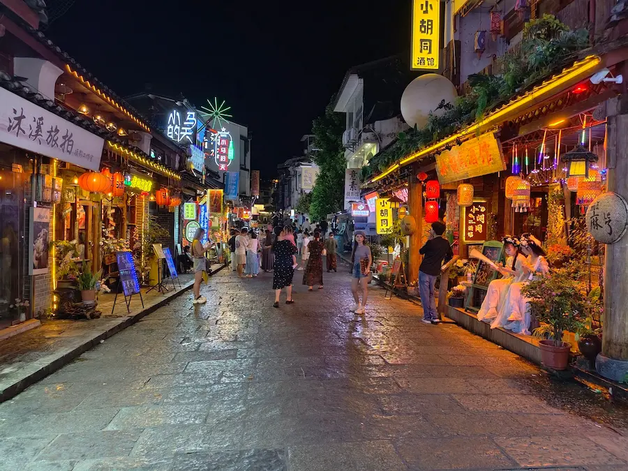 Yangshuo West Street night market and bars